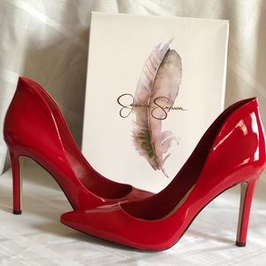 Jessica Simpson LIPSTICK RED pumps NEW IN BOX